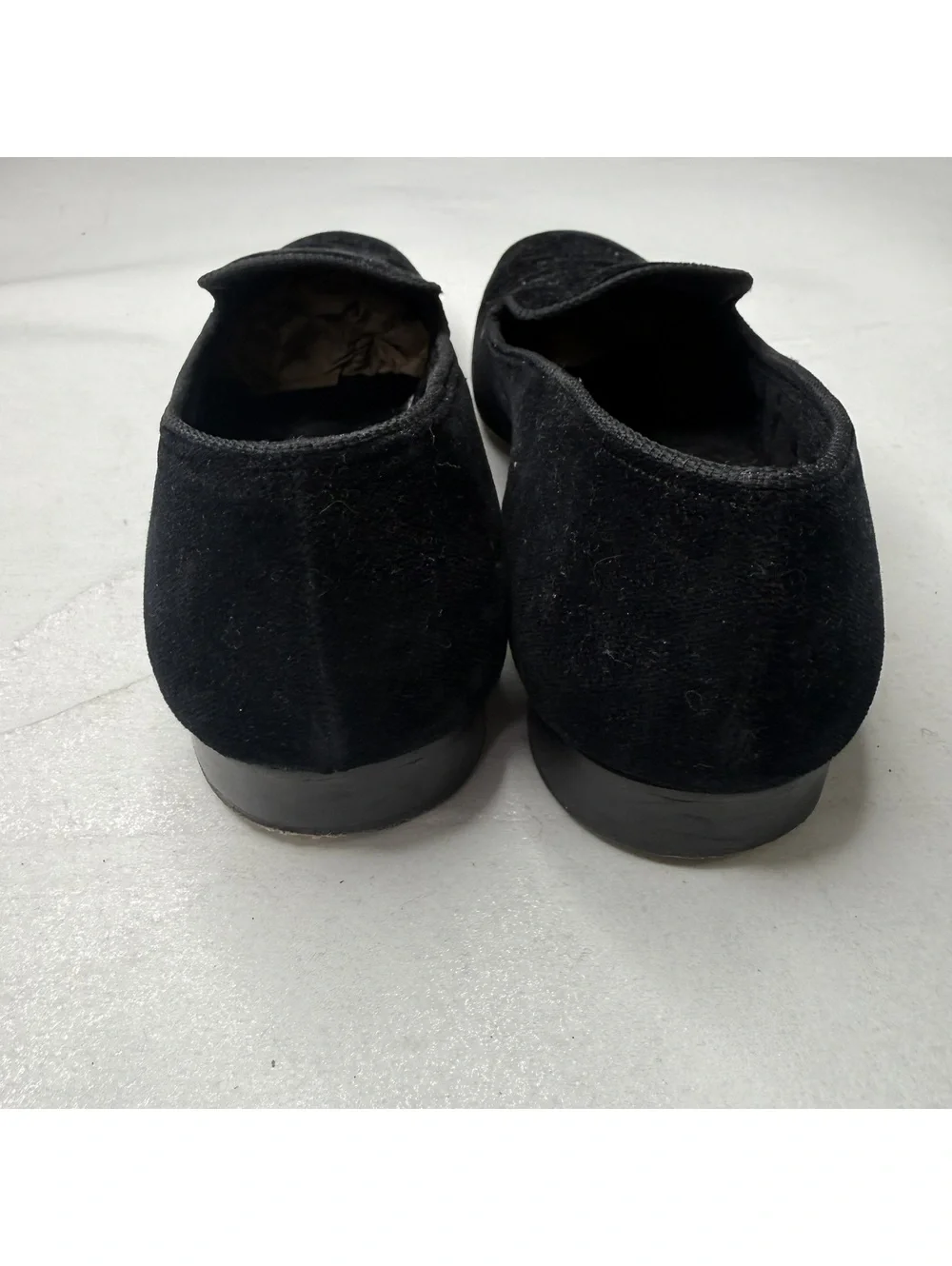 Peal & Co Brooks Brothers Mens 9.5 D Black Velvet Albert Slippers